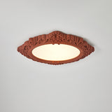 Modern Artistic Sculpted Resin LED Flush Mount Ceiling Lamp for Contemporary Interiors