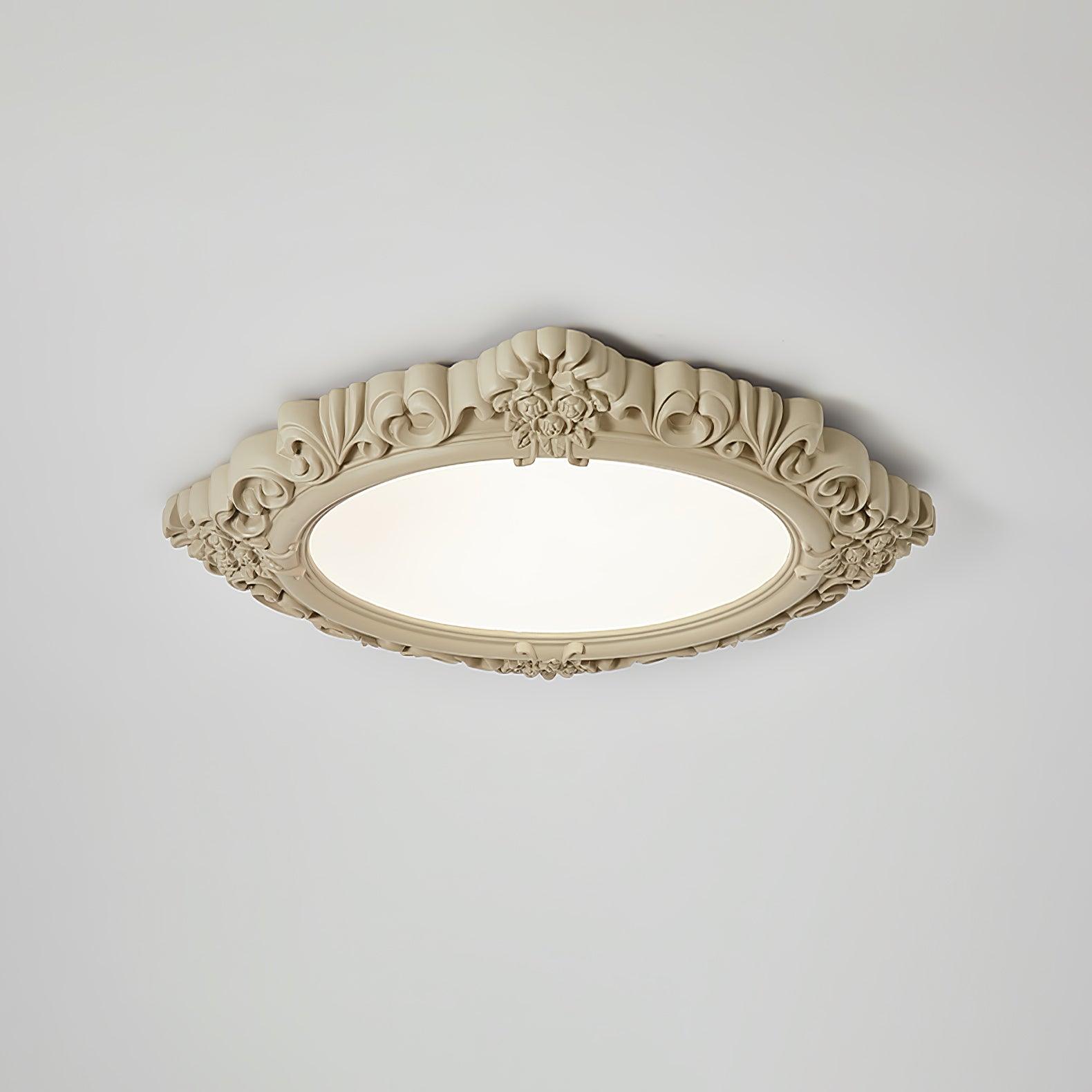 Modern Artistic Sculpted Resin LED Flush Mount Ceiling Lamp for Contemporary Interiors