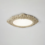 Modern Artistic Sculpted Resin LED Flush Mount Ceiling Lamp for Contemporary Interiors