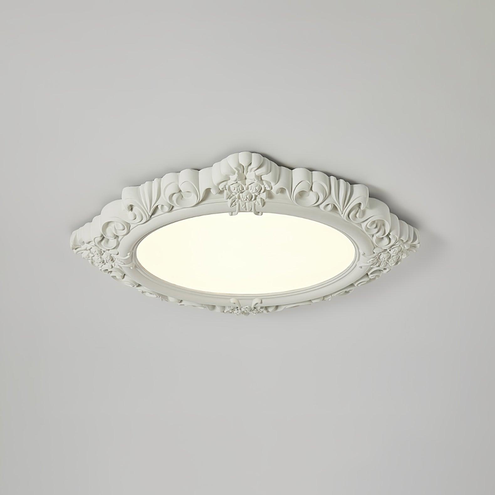 Modern Artistic Sculpted Resin LED Flush Mount Ceiling Lamp for Contemporary Interiors