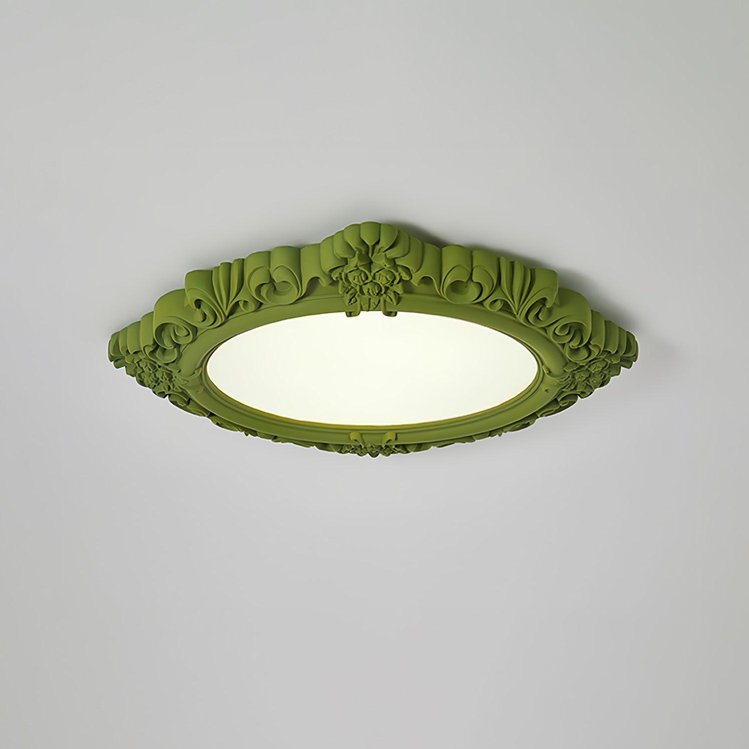 Modern Artistic Sculpted Resin LED Flush Mount Ceiling Lamp for Contemporary Interiors