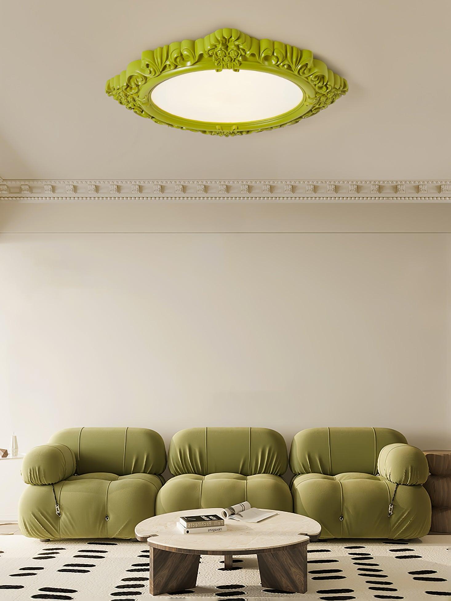 Modern Artistic Sculpted Resin LED Flush Mount Ceiling Lamp for Contemporary Interiors
