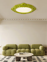 Modern Artistic Sculpted Resin LED Flush Mount Ceiling Lamp for Contemporary Interiors