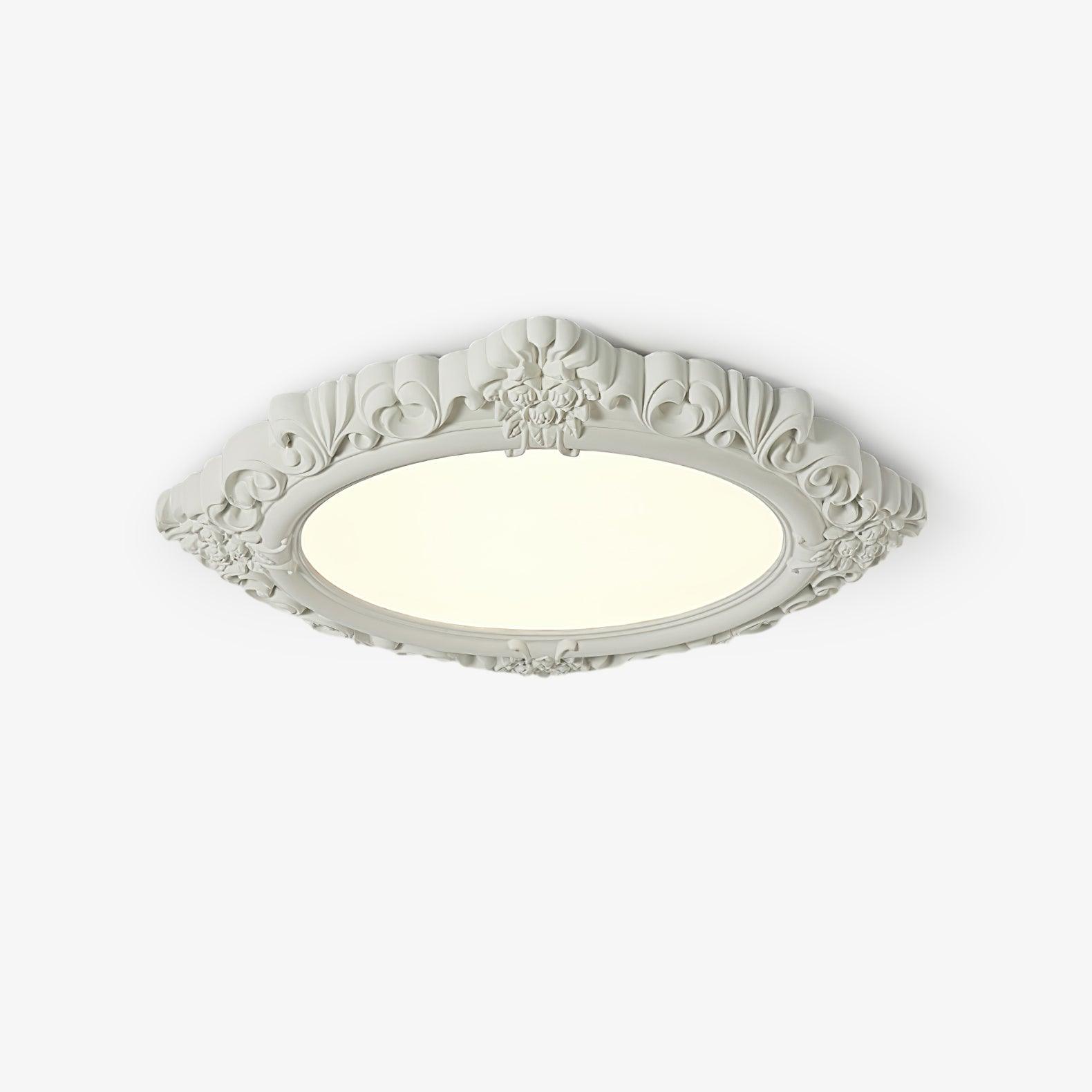 Modern Artistic Sculpted Resin LED Flush Mount Ceiling Lamp for Contemporary Interiors