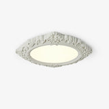 Modern Artistic Sculpted Resin LED Flush Mount Ceiling Lamp for Contemporary Interiors