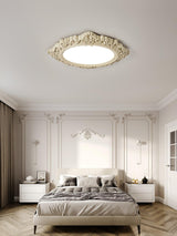 Modern Artistic Sculpted Resin LED Flush Mount Ceiling Lamp for Contemporary Interiors
