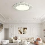 Modern Artistic Sculpted Resin LED Flush Mount Ceiling Lamp for Contemporary Interiors