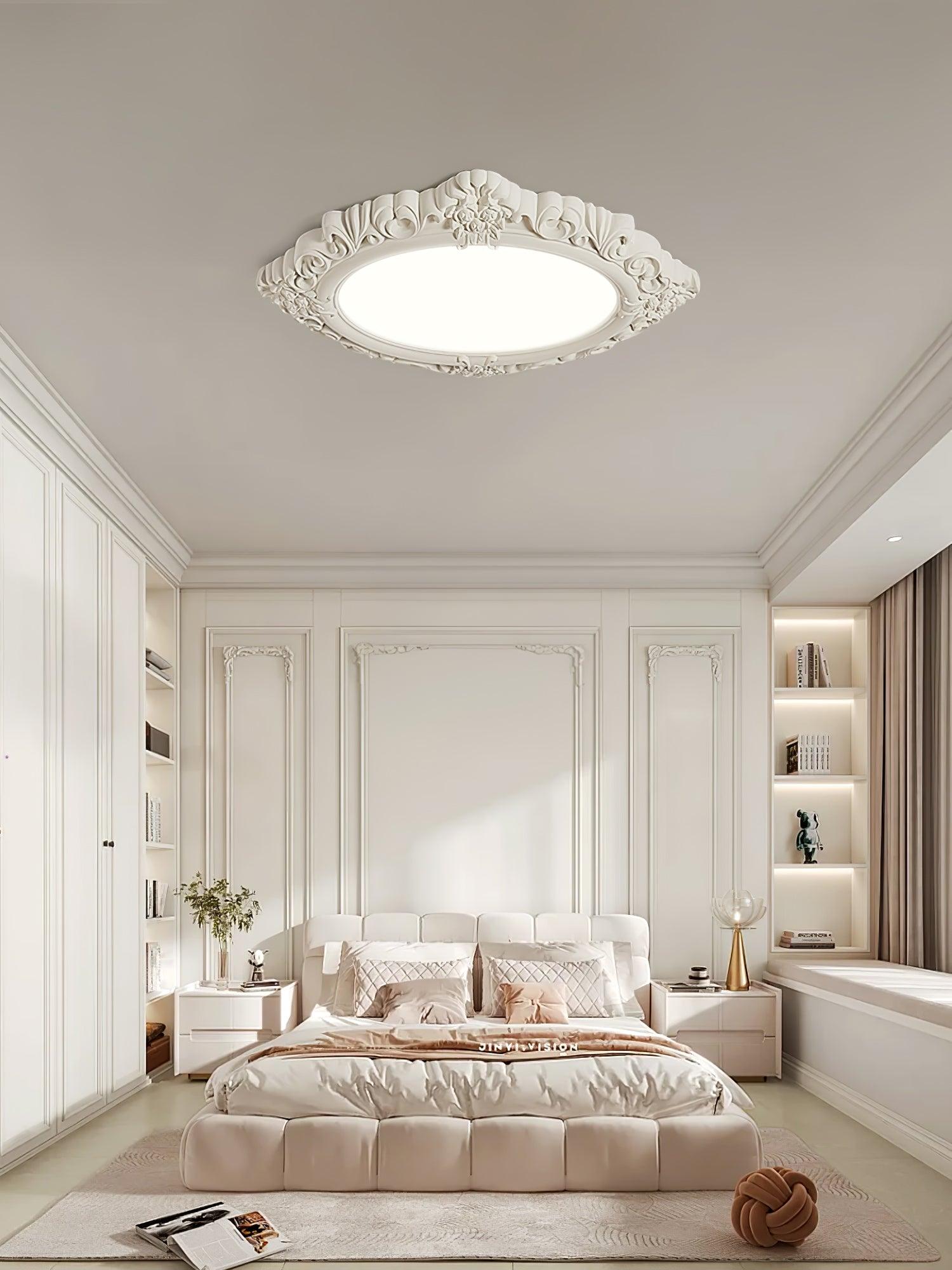 Modern Artistic Sculpted Resin LED Flush Mount Ceiling Lamp for Contemporary Interiors