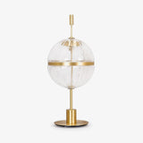 Elegant Sebastian LED Reading Lamp with Fluted Glass Shade and Gold Metal Base