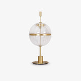 Elegant Sebastian LED Reading Lamp with Fluted Glass Shade and Gold Metal Base