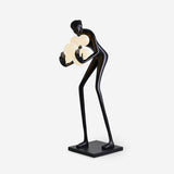 Sentinel Sculpture Floor Lamp Artistic Human Figure Standing Light with Glowing Orbs