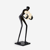 Sentinel Sculpture Floor Lamp Artistic Human Figure Standing Light with Glowing Orbs