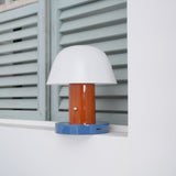Portable Rechargeable Mushroom Table Lamp with Touch Dimming and Integrated LED