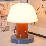 Portable Rechargeable Mushroom Table Lamp with Touch Dimming and Integrated LED