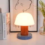Portable Rechargeable Mushroom Table Lamp with Touch Dimming and Integrated LED