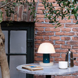 Portable Rechargeable Mushroom Table Lamp with Touch Dimming and Integrated LED