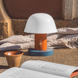 Portable Rechargeable Mushroom Table Lamp with Touch Dimming and Integrated LED