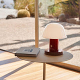 Portable Rechargeable Mushroom Table Lamp with Touch Dimming and Integrated LED