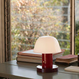 Portable Rechargeable Mushroom Table Lamp with Touch Dimming and Integrated LED