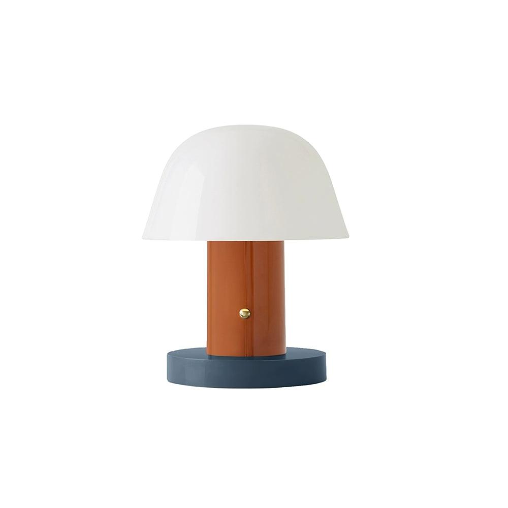 Portable Rechargeable Mushroom Table Lamp with Touch Dimming and Integrated LED