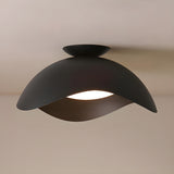 Modern Wave Design Integrated LED Flush Mount Ceiling Light for Home Interiors