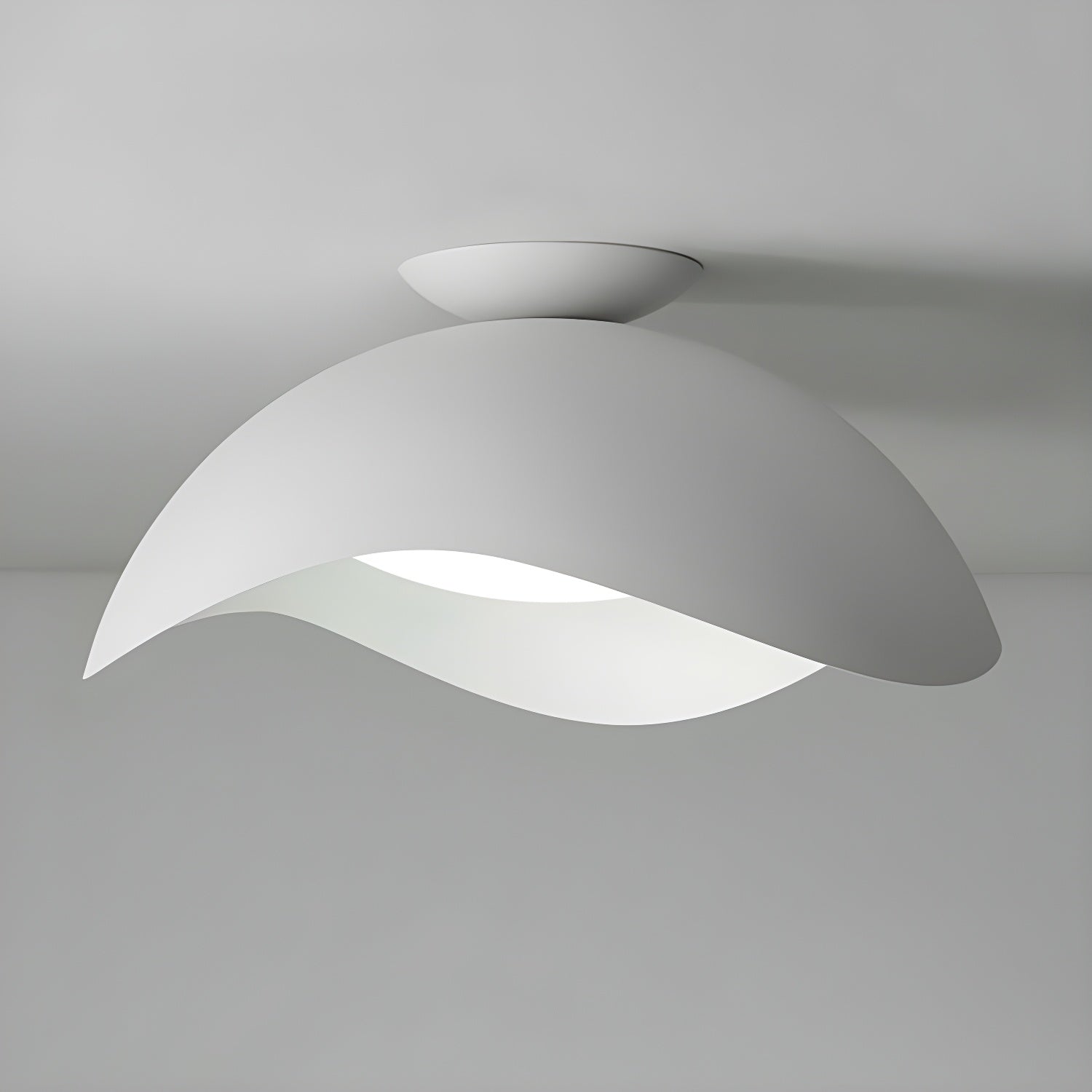 Modern Wave Design Integrated LED Flush Mount Ceiling Light for Home Interiors