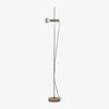 Contemporary Sereno Marble and Polished Stainless Steel Arc Floor Lamp for Living Room