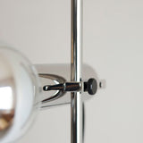 Contemporary Sereno Marble and Polished Stainless Steel Arc Floor Lamp for Living Room