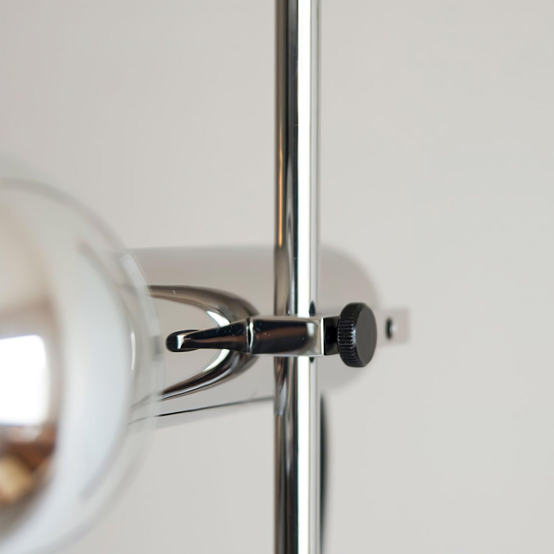 Contemporary Sereno Marble and Polished Stainless Steel Arc Floor Lamp for Living Room