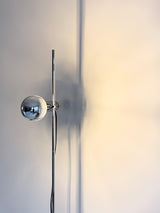 Contemporary Sereno Marble and Polished Stainless Steel Arc Floor Lamp for Living Room