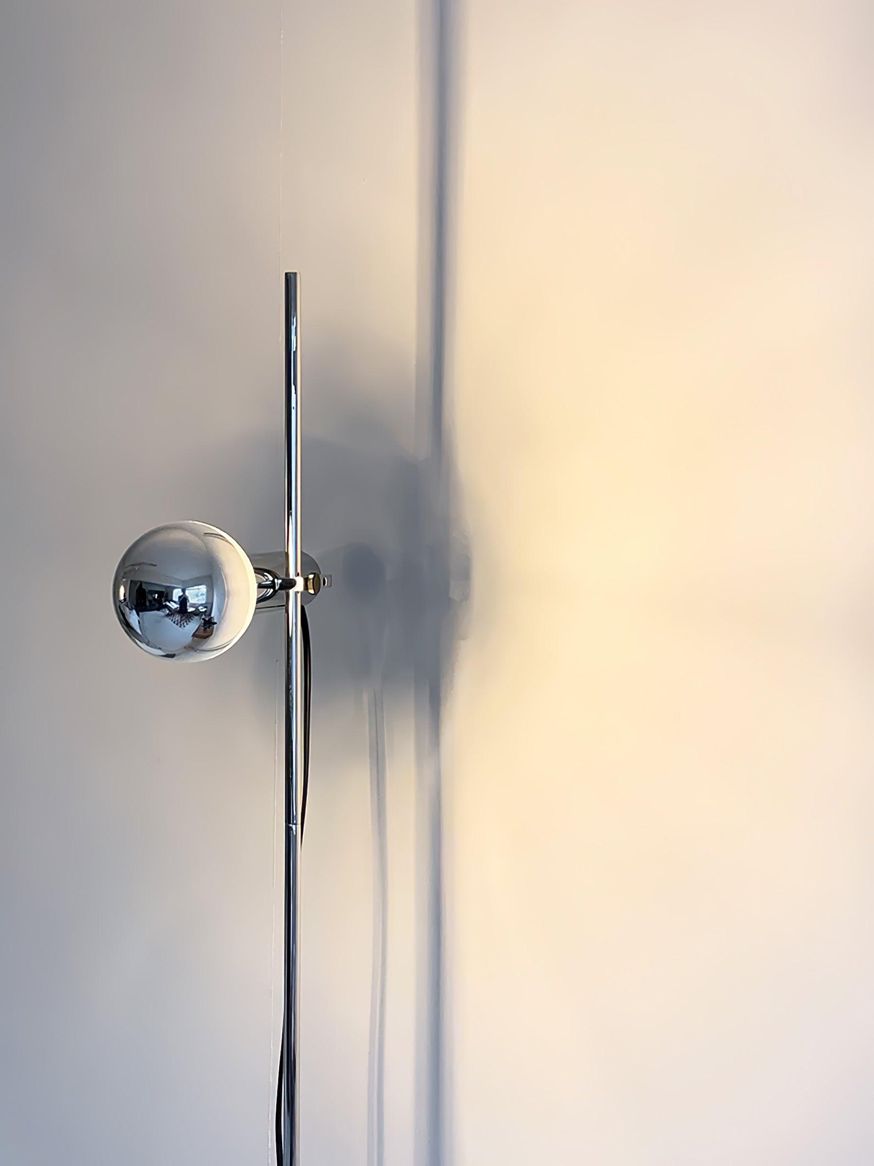 Contemporary Sereno Marble and Polished Stainless Steel Arc Floor Lamp for Living Room