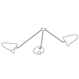 Modern Industrial Multi Arm Spider Chandelier with Adjustable Rotating Steel Arms