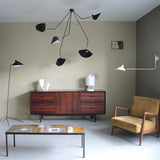 Modern Industrial Multi Arm Spider Chandelier with Adjustable Rotating Steel Arms