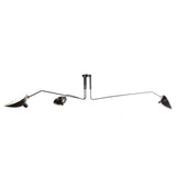 Modern Multi Arm Sculptural Rotating Ceiling Light with Adjustable Heads