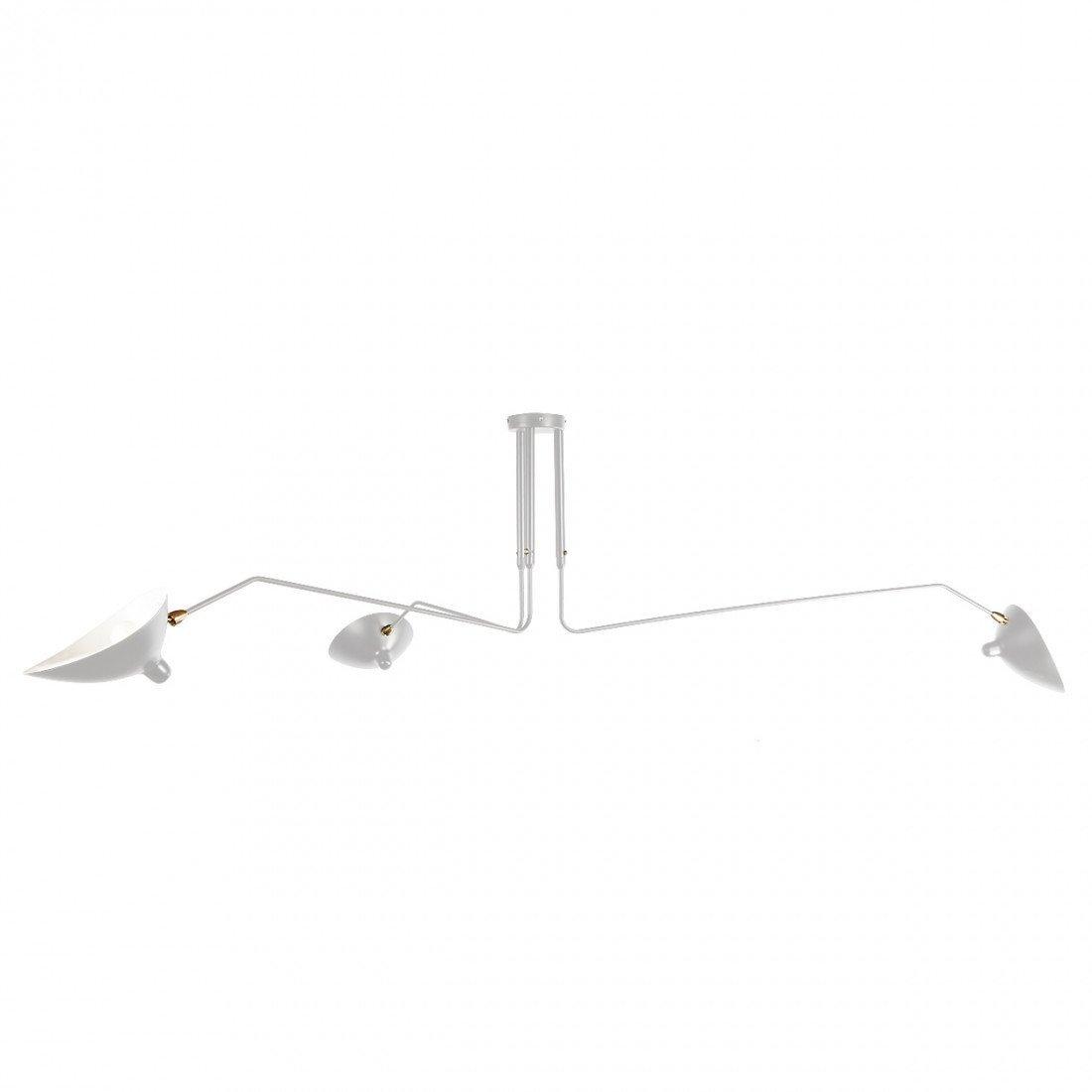 Modern Multi Arm Sculptural Rotating Ceiling Light with Adjustable Heads