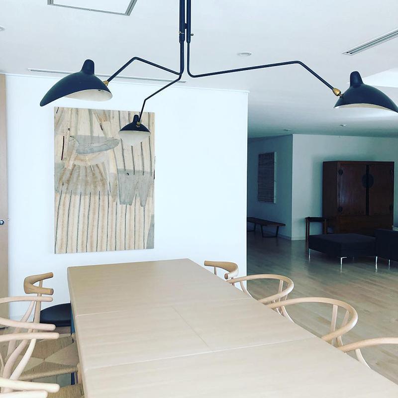 Modern Multi Arm Sculptural Rotating Ceiling Light with Adjustable Heads