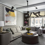 Modern Multi Arm Sculptural Rotating Ceiling Light with Adjustable Heads