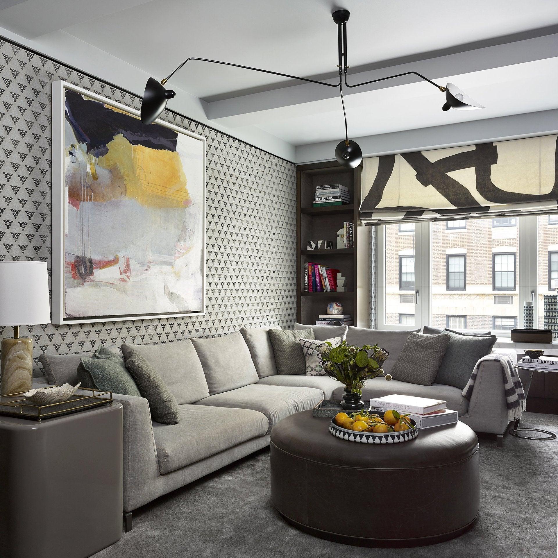 Modern Multi Arm Sculptural Rotating Ceiling Light with Adjustable Heads