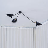 Modern Industrial Multi Arm Spider Chandelier with Adjustable Rotating Steel Arms