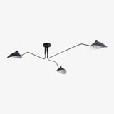 Modern Multi Arm Sculptural Rotating Ceiling Light with Adjustable Heads