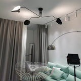Modern Multi Arm Sculptural Rotating Ceiling Light with Adjustable Heads