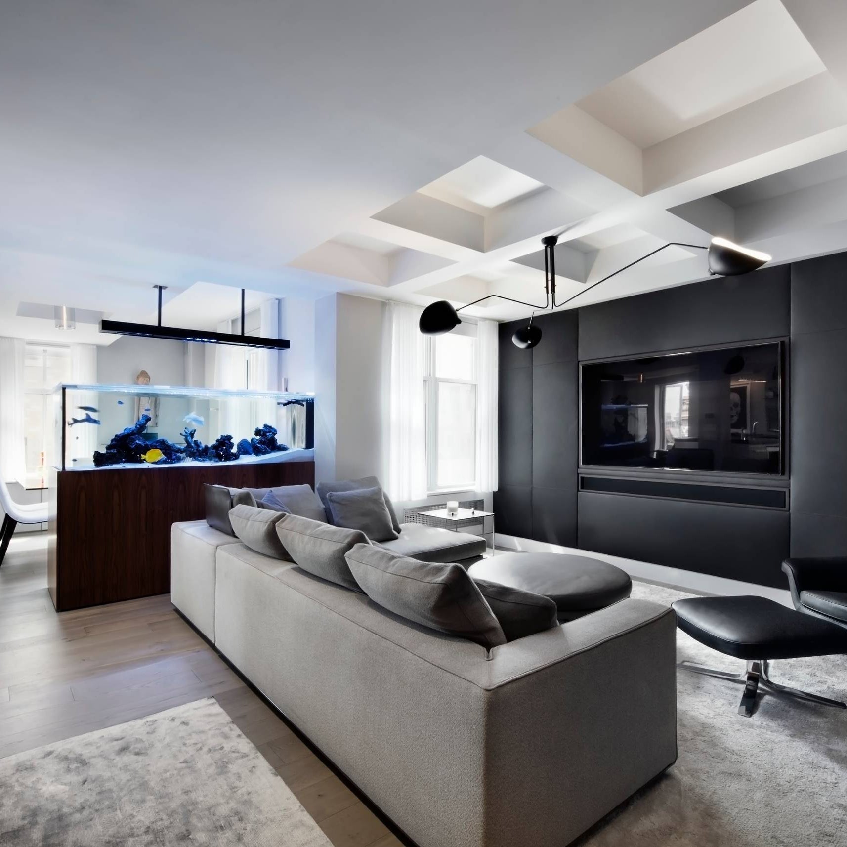 Modern Multi Arm Sculptural Rotating Ceiling Light with Adjustable Heads
