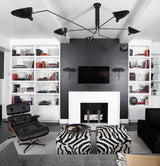 Modern Multi Arm Sculptural Rotating Ceiling Light with Adjustable Heads
