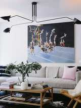 Modern Multi Arm Sculptural Rotating Ceiling Light with Adjustable Heads