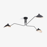 Modern Multi Arm Sculptural Rotating Ceiling Light with Adjustable Heads