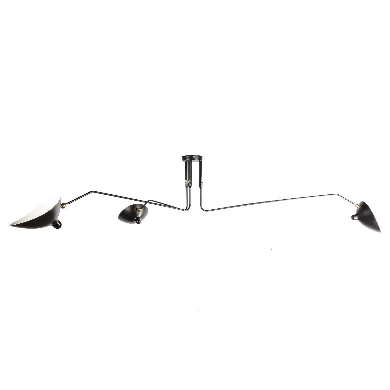 Modern Multi Arm Sculptural Rotating Ceiling Light with Adjustable Heads