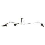 Modern Multi Arm Sculptural Rotating Ceiling Light with Adjustable Heads