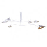 Modern Multi Arm Sculptural Rotating Ceiling Light with Adjustable Heads