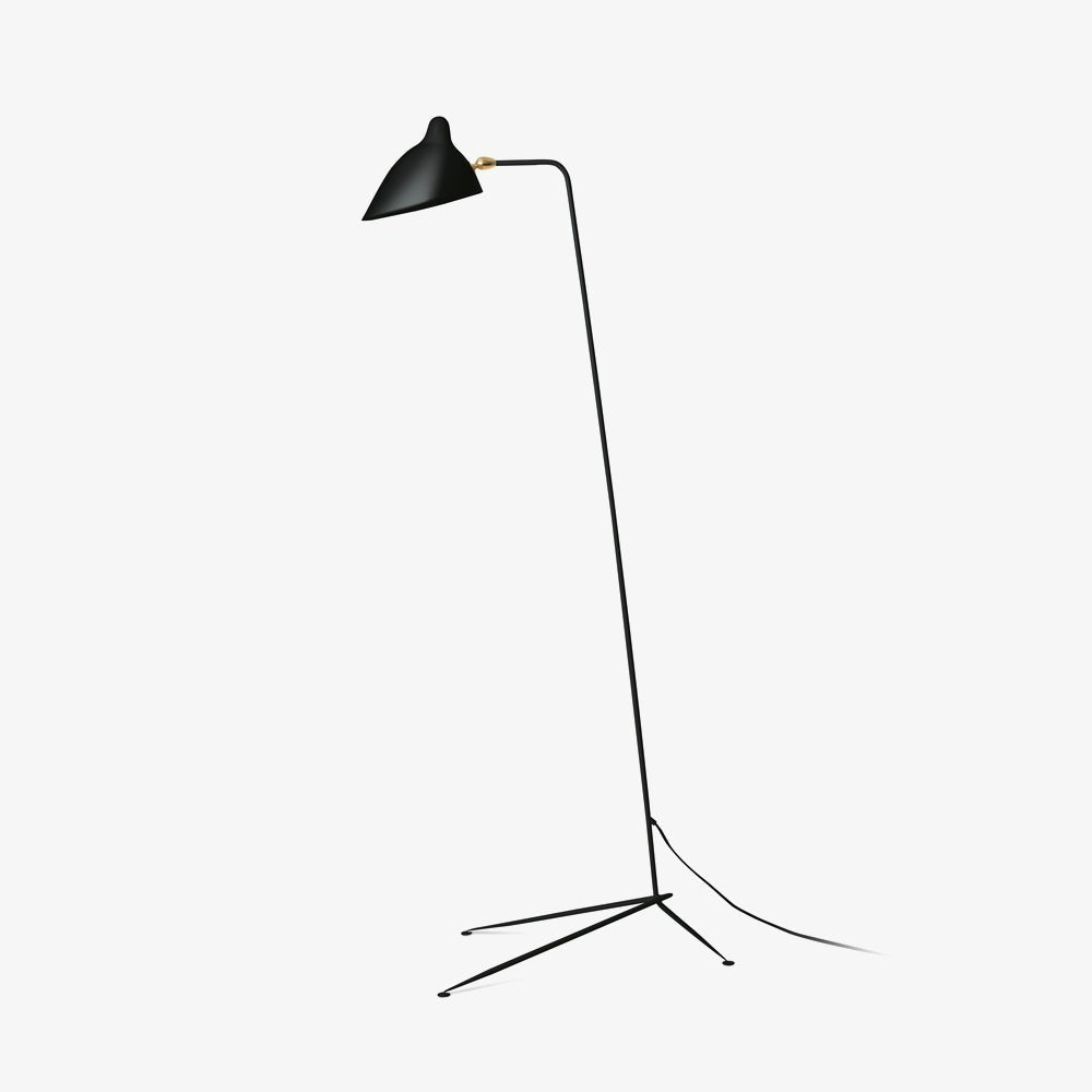 Mid Century Modern Three Arm Rotating Floor Lamp Sculptural Standing Light for Living Room