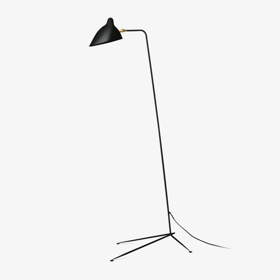 Mid Century Modern Three Arm Rotating Floor Lamp Sculptural Standing Light for Living Room